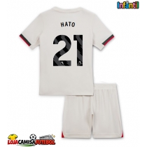 Camisa de Futebol Chelsea Jorrel Hato #21 Equipamento Secundário Infantil 2025-26 Manga Curta (+ Calças curtas)